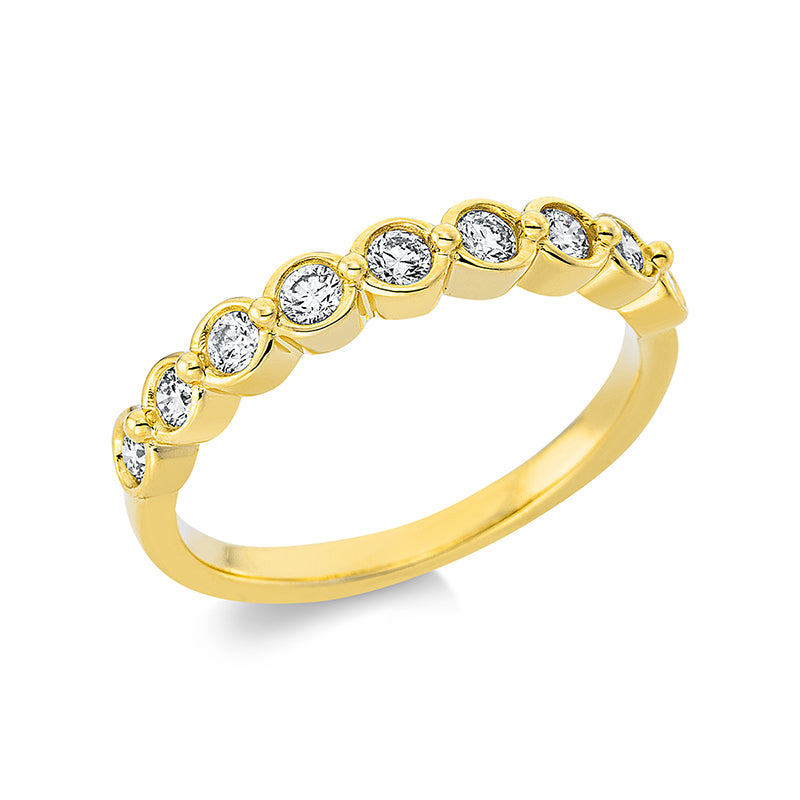 Ring    aus 750/-18 Karat Gelbgold mit 9 Diamanten 0