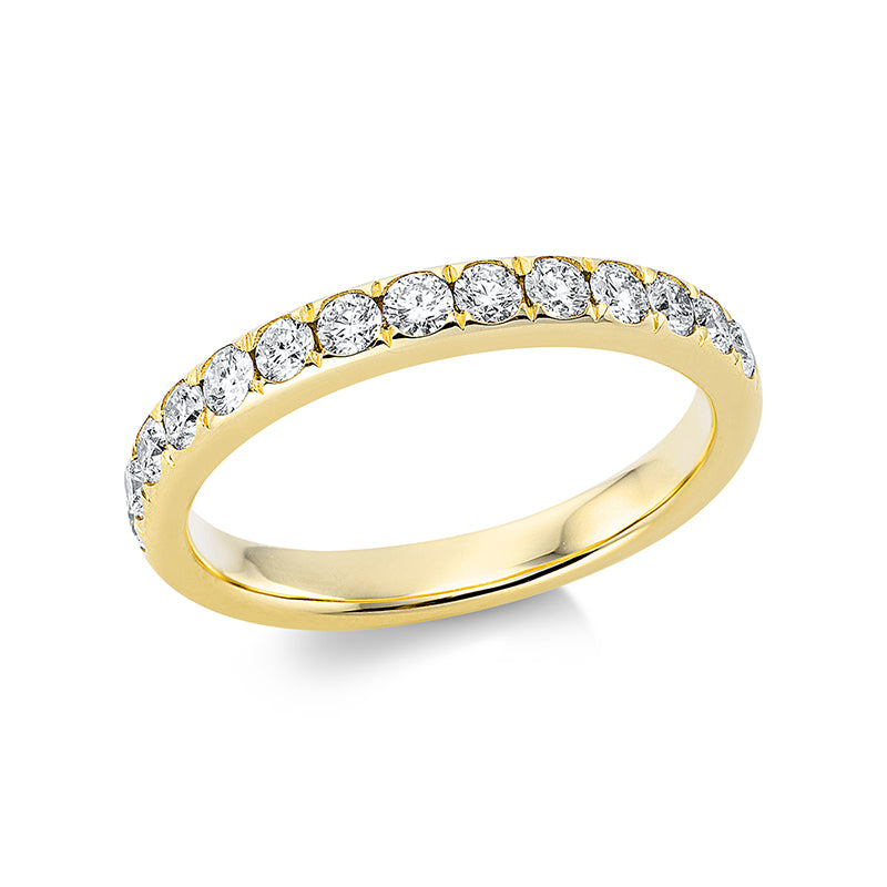 Ring    aus 750/-18 Karat Gelbgold mit 14 Diamanten 0