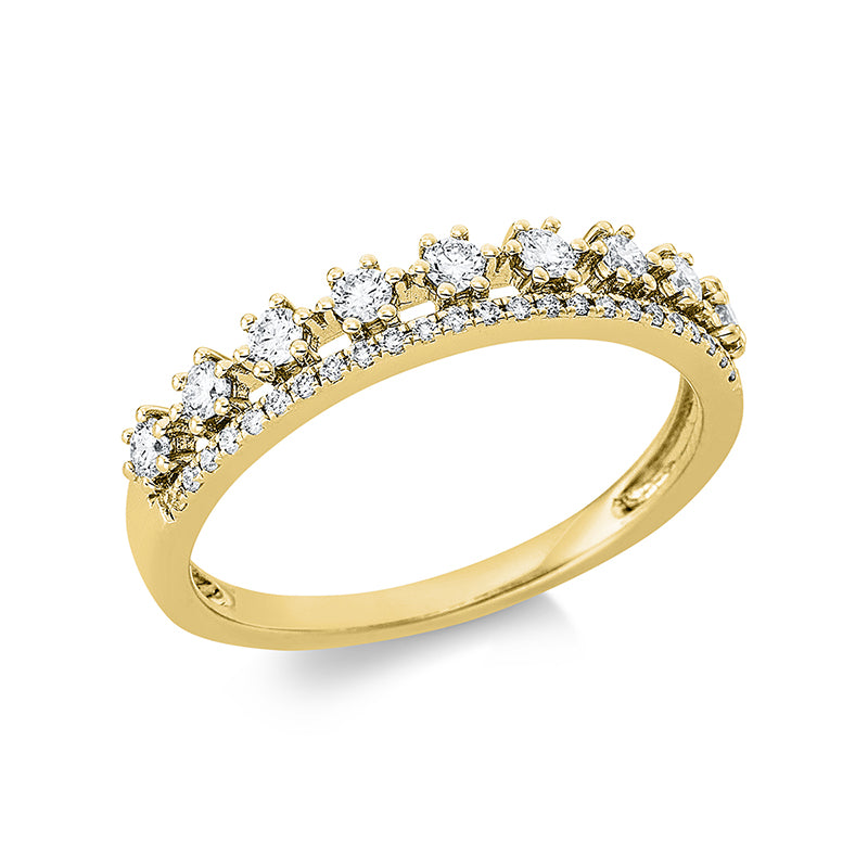 Ring    aus 750/-18 Karat Gelbgold mit 33 Diamanten 0