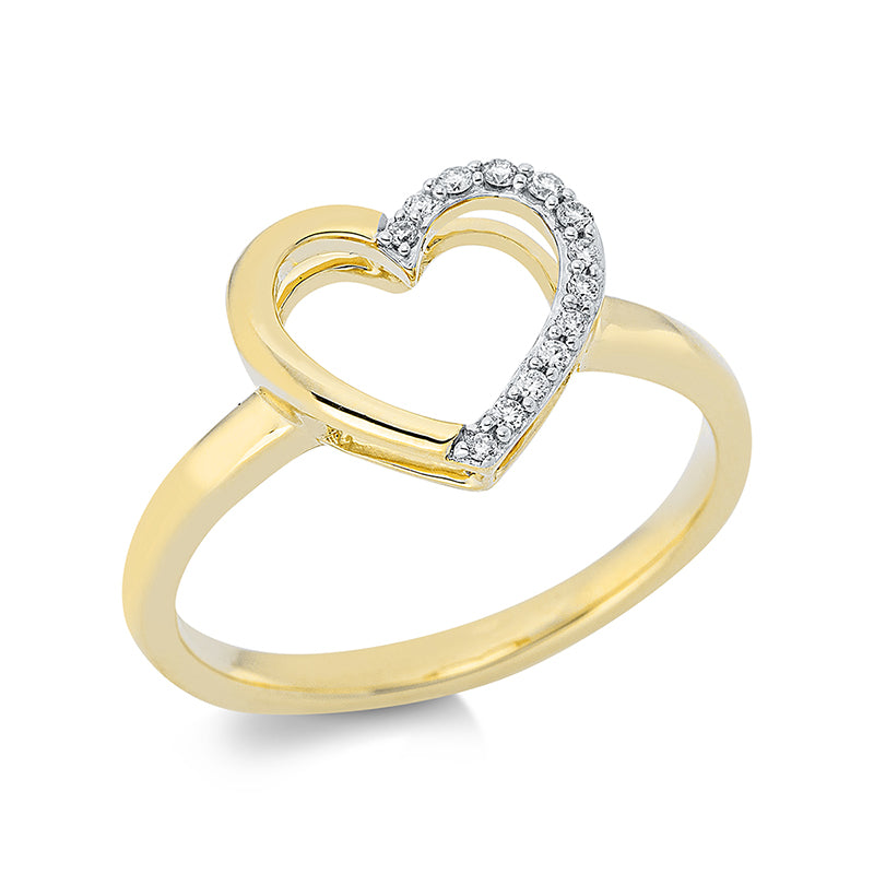 Ring    aus 750/-18 Karat Gelbgold mit 13 Diamanten 0