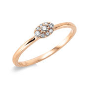 Ring    aus 750/-18 Karat Rotgold mit 9 Diamanten 0