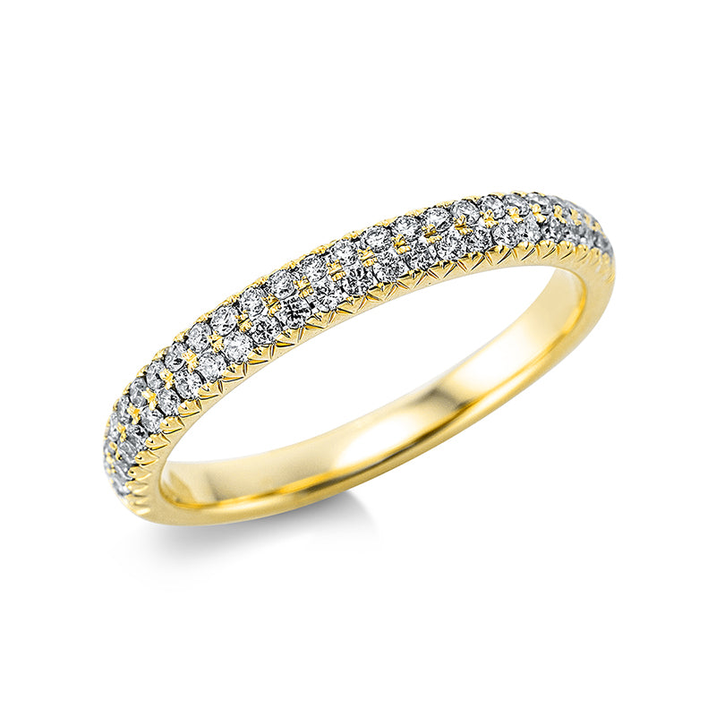 Ring    aus 750/-18 Karat Gelbgold mit 50 Diamanten 0