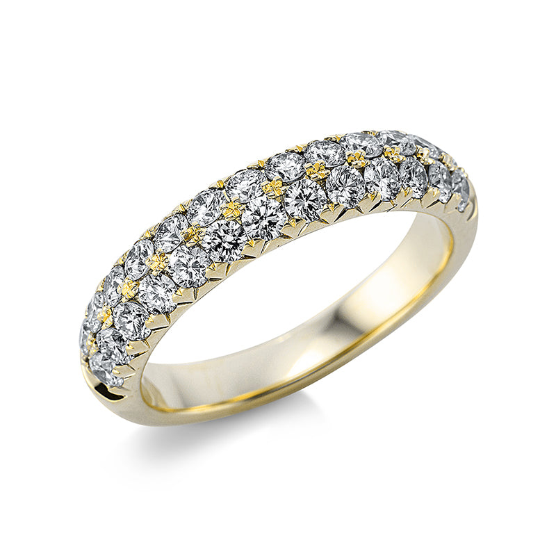 Ring    aus 750/-18 Karat Gelbgold mit 26 Diamanten 1 ct