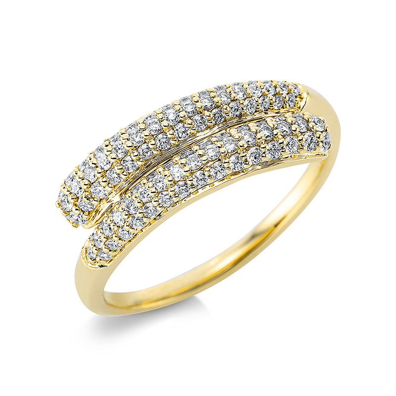 Ring    aus 750/-18 Karat Gelbgold mit 94 Diamanten 0