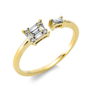 Ring    aus 750/-18 Karat Gelbgold mit 10 Diamanten 0