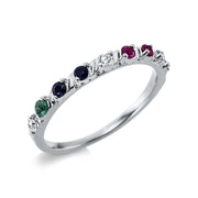 Ring aus Gold mit Diamanten mit Farbstein, -Symbol - 1CP62