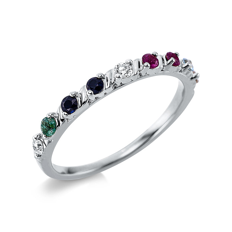 Ring aus Gold mit Diamanten mit Farbstein, -Symbol - 1CP62