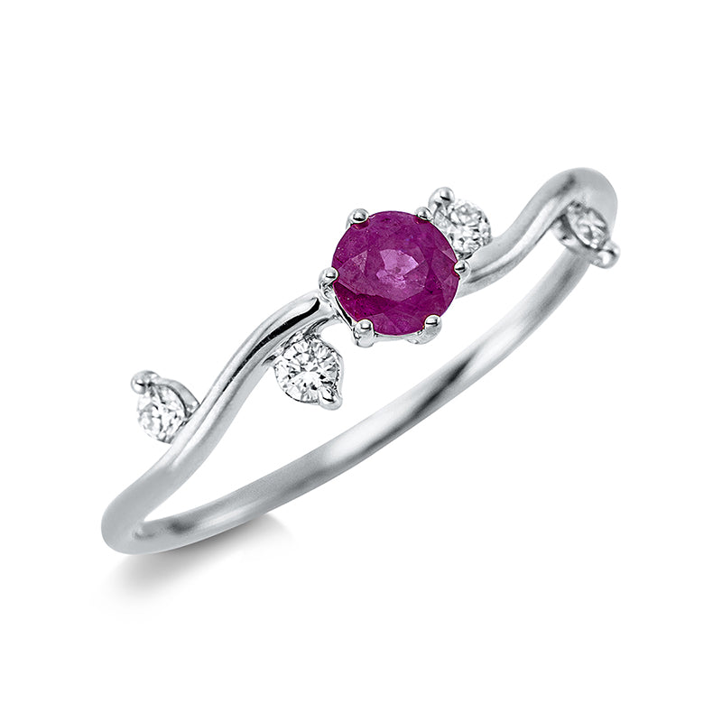 Ring aus Gold mit Diamanten mit Rubin - 1CP68