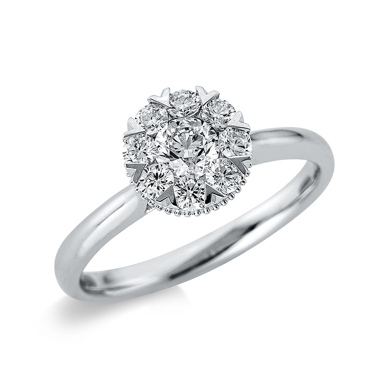 Ring - Halo Sparkle aus Gold mit Diamanten - 1CP93