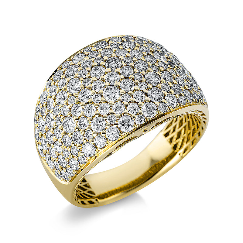 Ring    aus 750/-18 Karat Gelbgold mit 127 Diamanten 2