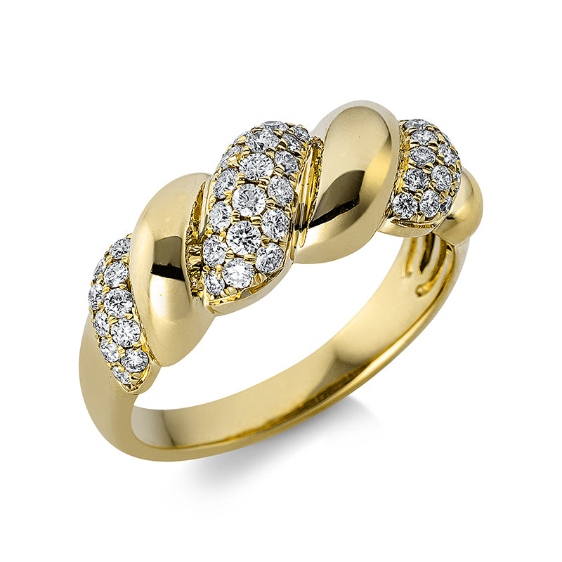 Ring    aus 750/-18 Karat Gelbgold mit 48 Diamanten 0