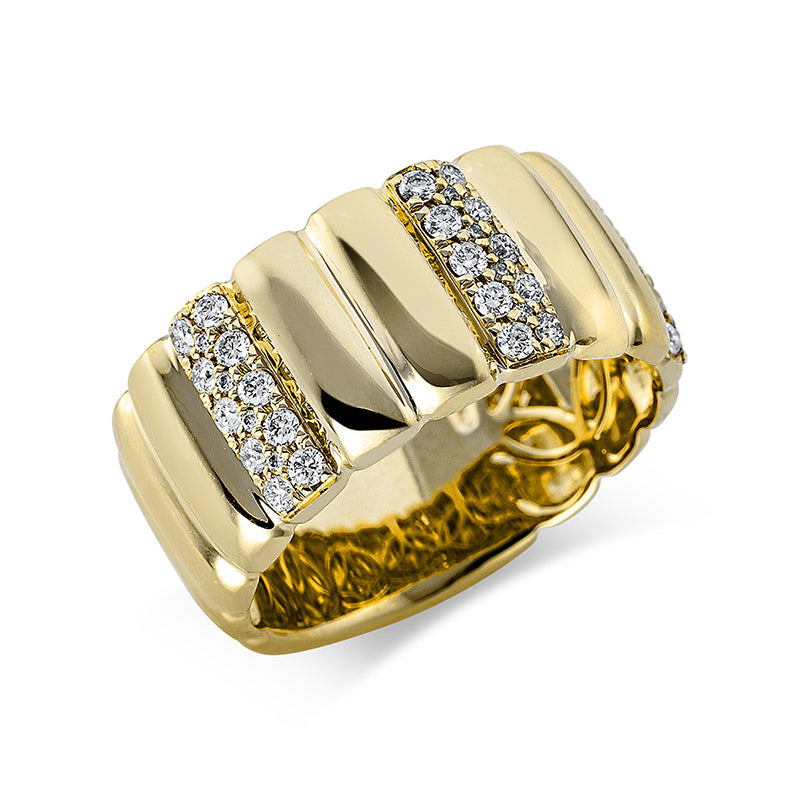Ring    aus 750/-18 Karat Gelbgold mit 42 Diamanten 0