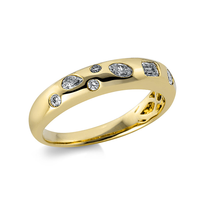 Ring    aus 750/-18 Karat Gelbgold mit 8 Diamanten 0