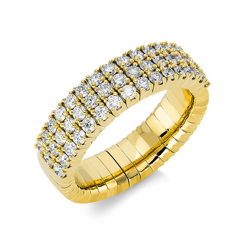 Ring    aus 750/-18 Karat Gelbgold mit 45 Diamanten 1