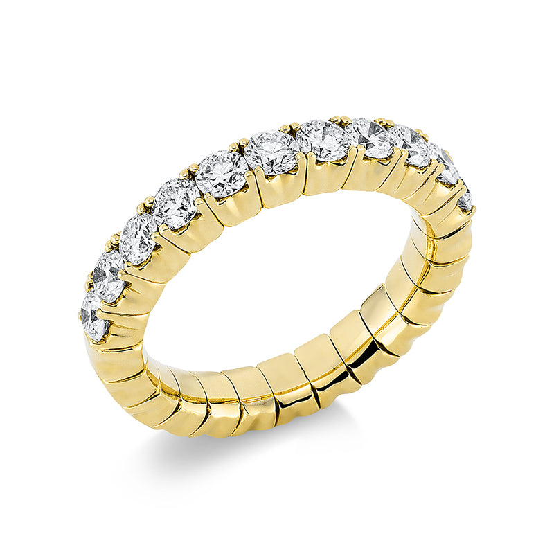 Ring    aus 750/-18 Karat Gelbgold mit 11 Diamanten 1