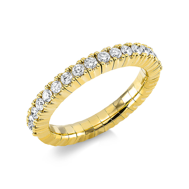 Ring    aus 750/-18 Karat Gelbgold mit 17 Diamanten 0