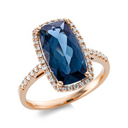 Ring aus Gold mit Diamanten mit Topas - 1CR04