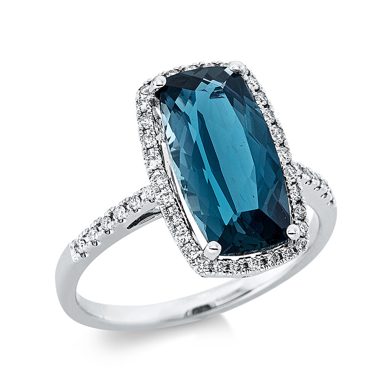 Ring aus Gold mit Diamanten mit Topas - 1CR04