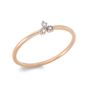 Ring    aus 750/-18 Karat Rotgold mit 3 Diamanten 0