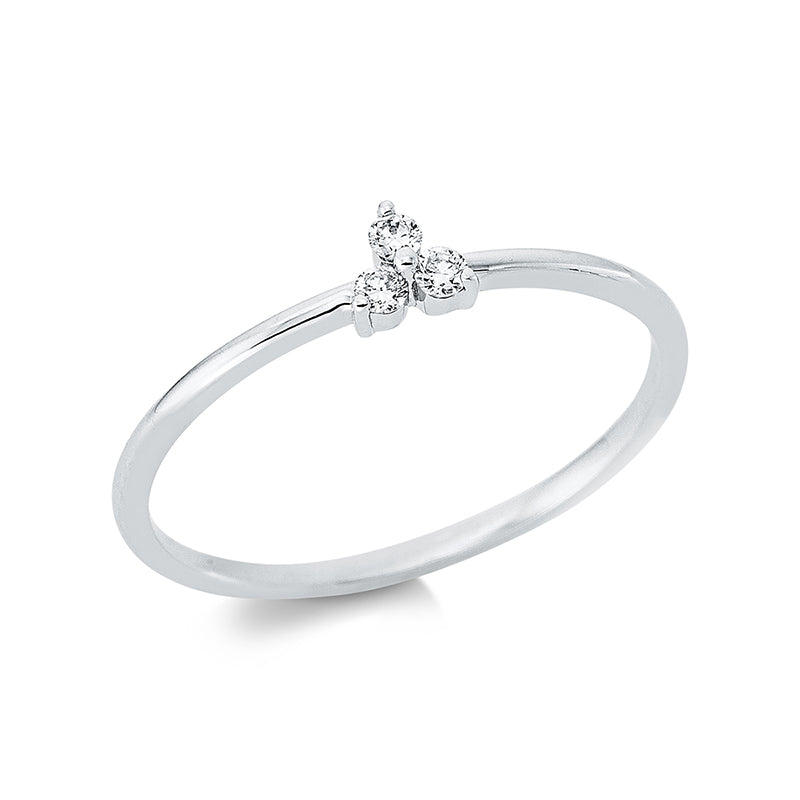 Ring    aus 750/-18 Karat Weißgold mit 3 Diamanten 0