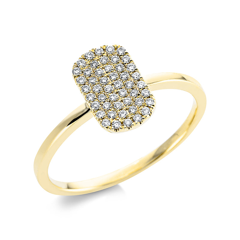 Ring    aus 750/-18 Karat Gelbgold mit 48 Diamanten 0