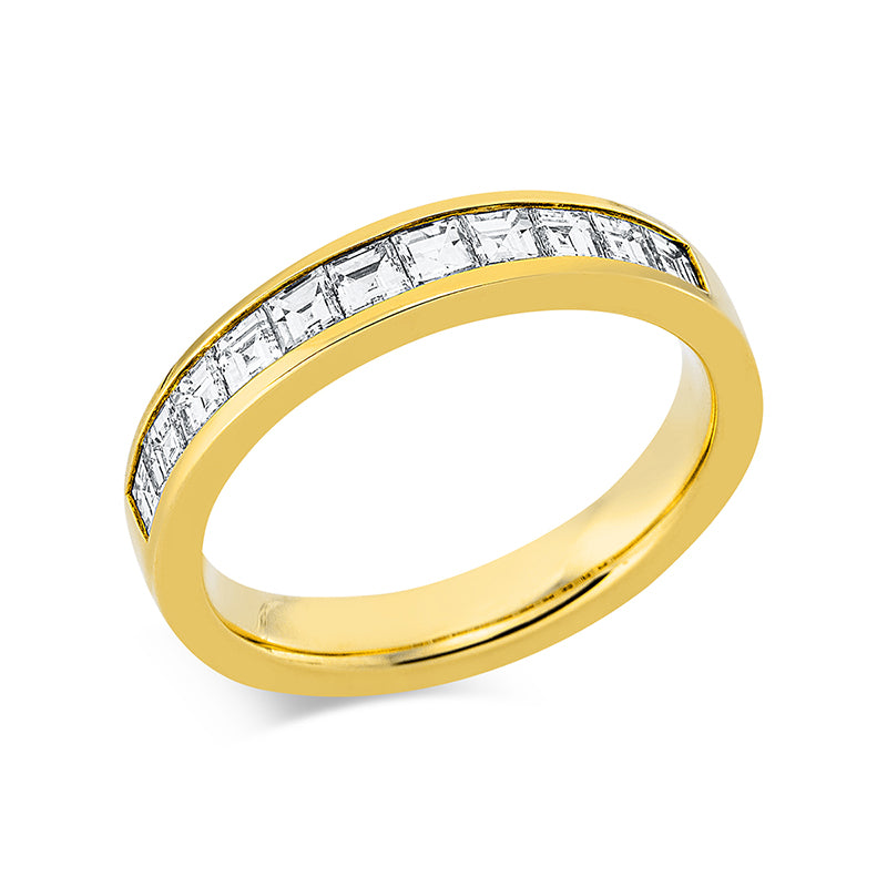 Ring    aus 750/-18 Karat Gelbgold mit 11 Diamanten 0