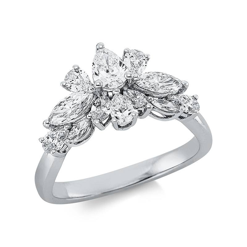 Ring    aus 750/-18 Karat Weißgold mit 12 Diamanten 1