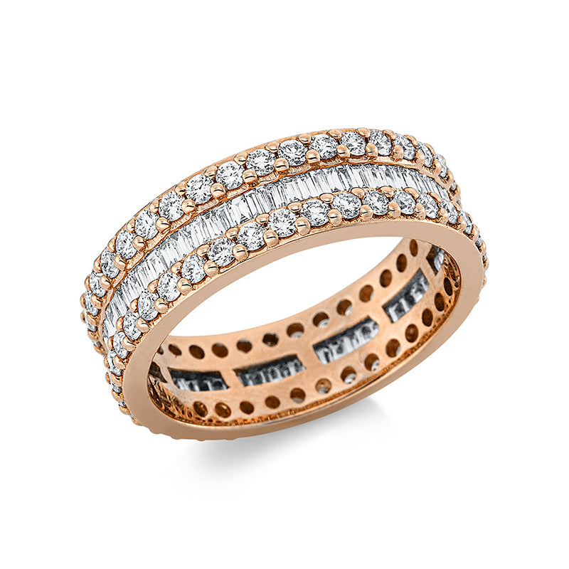 Ring    aus 750/-18 Karat Rotgold mit 148 Diamanten 1