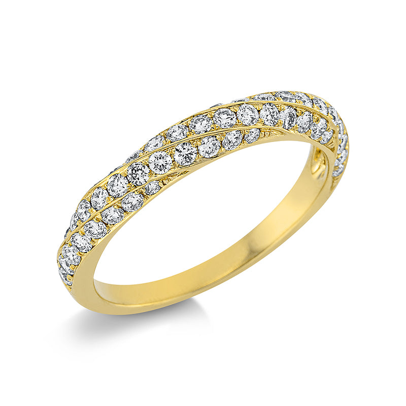 Ring    aus 750/-18 Karat Gelbgold mit 56 Diamanten 0