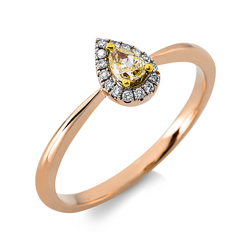 Ring aus Gold mit Diamanten, Fassung rhodiniert - 1CU48