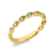 Ring    aus 750/-18 Karat Gelbgold mit 7 Diamanten 0