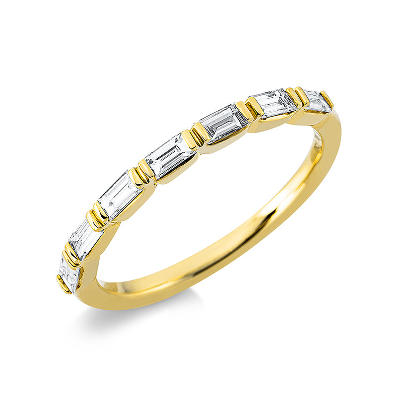 Ring - Memoire halb aus Gold mit Diamanten - 1CU59