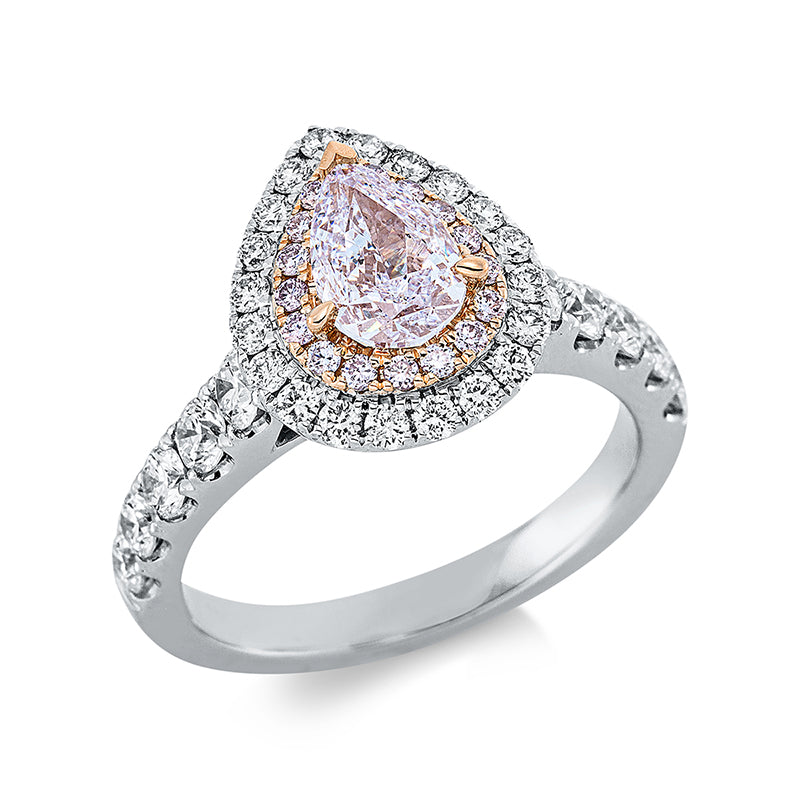 Ring    aus 750/-18 Karat Weißgold / Rotgold mit 48 Diamanten 2