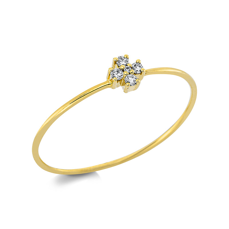 Ring    aus 750/-18 Karat Gelbgold mit 5 Diamanten 0