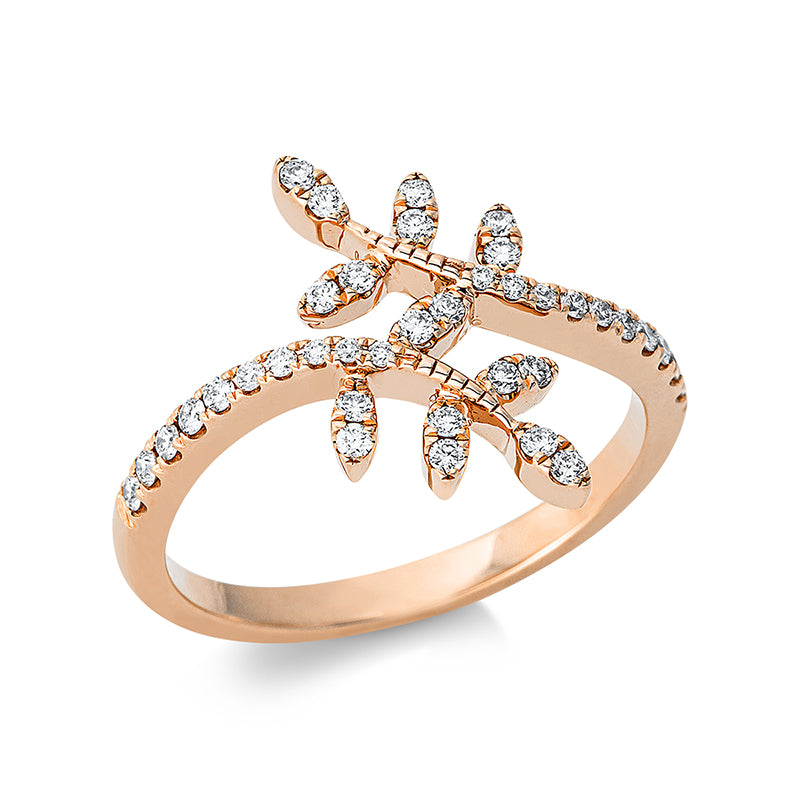 Ring    aus 750/-18 Karat Rotgold mit 38 Diamanten 0