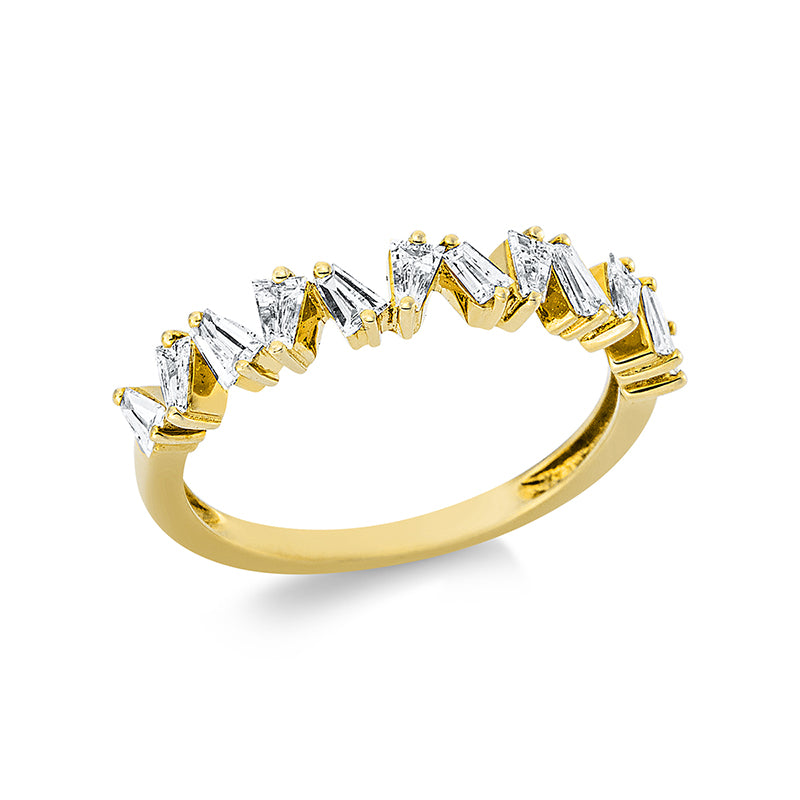 Ring - Memoire halb aus Gold mit Diamanten - 1CY49