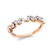 Ring - Memoire halb aus Gold mit Diamanten - 1CY49