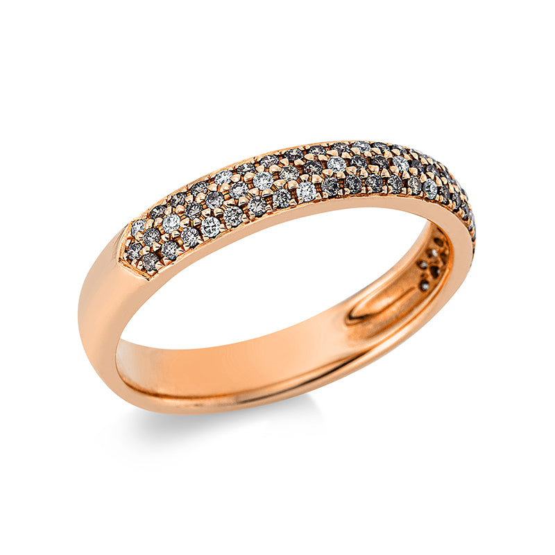 Ring    aus 750/-18 Karat Rotgold mit 73 Diamanten 0