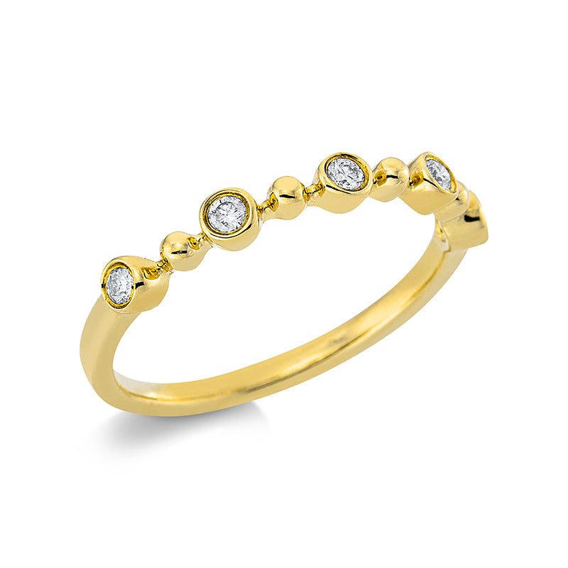 Ring    aus 750/-18 Karat Gelbgold mit 5 Diamanten 0