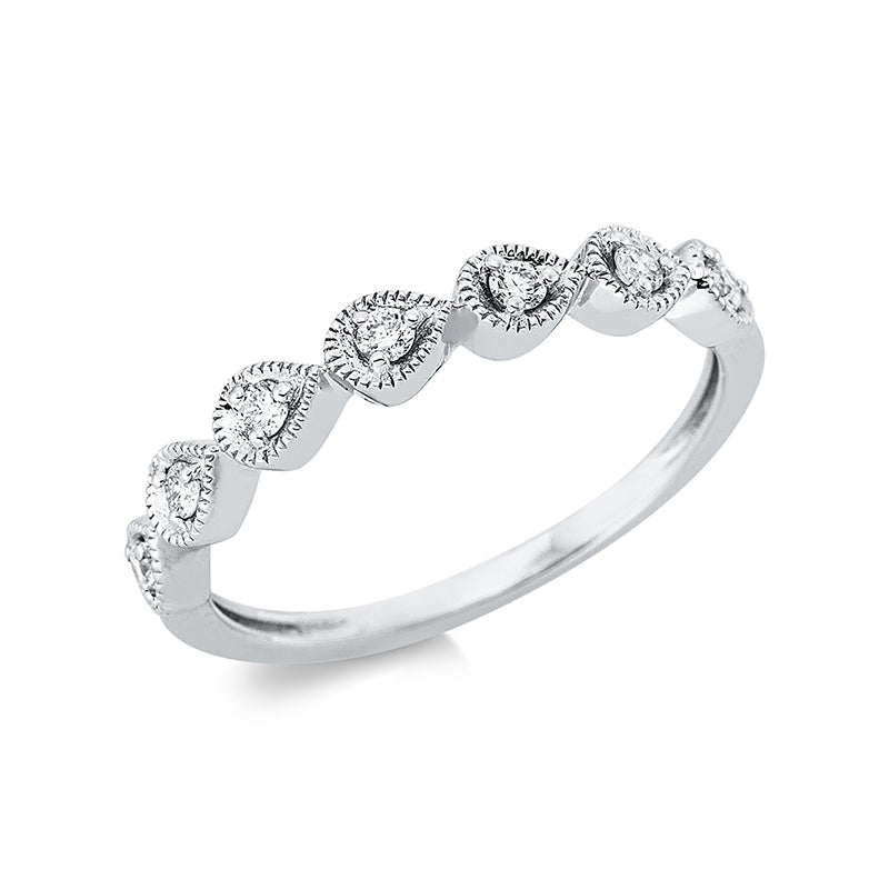 Ring    aus 750/-18 Karat Weißgold mit 7 Diamanten 0