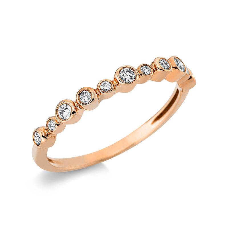 Ring    aus 750/-18 Karat Rotgold mit 11 Diamanten 0