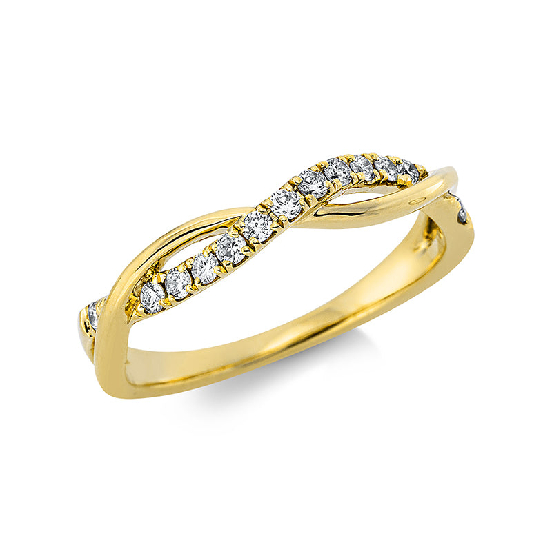 Ring    aus 750/-18 Karat Gelbgold mit 13 Diamanten 0