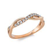 Ring    aus 750/-18 Karat Rotgold mit 13 Diamanten 0