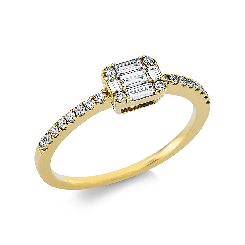 Ring aus Gold mit Diamanten, -Symbol - 1CZ32