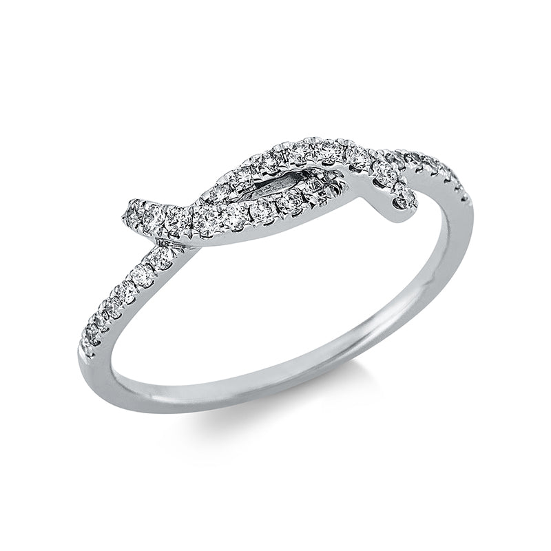 Ring    aus 750/-18 Karat Weißgold mit 30 Diamanten 0