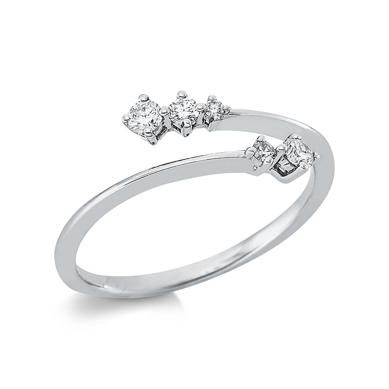 Ring    aus 750/-18 Karat Weißgold mit 5 Diamanten 0
