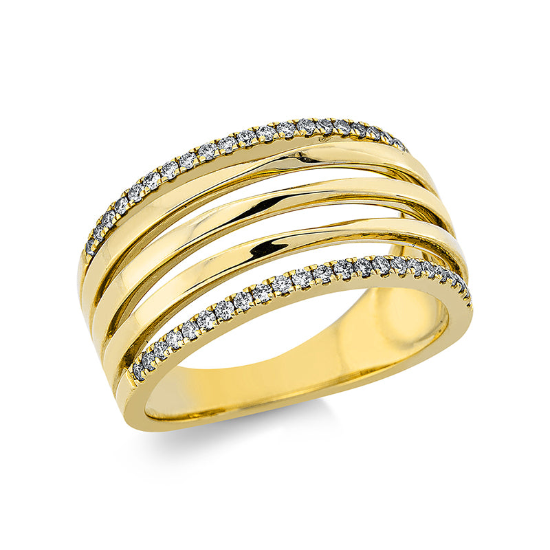 Ring    aus 750/-18 Karat Gelbgold mit 46 Diamanten 0