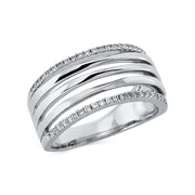 Ring    aus 750/-18 Karat Weißgold mit 46 Diamanten 0