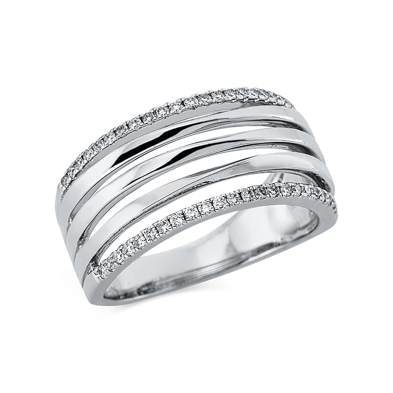 Ring    aus 750/-18 Karat Weißgold mit 46 Diamanten 0