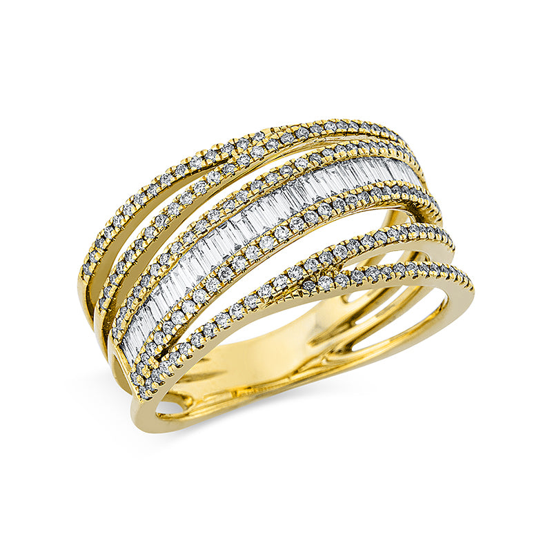Ring    aus 750/-18 Karat Gelbgold mit 181 Diamanten 0